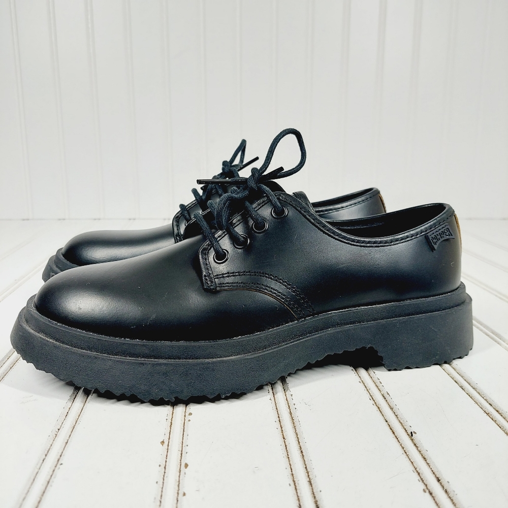 Camper 40mm Chunky Lace-up Leather Shoes Loafers M351